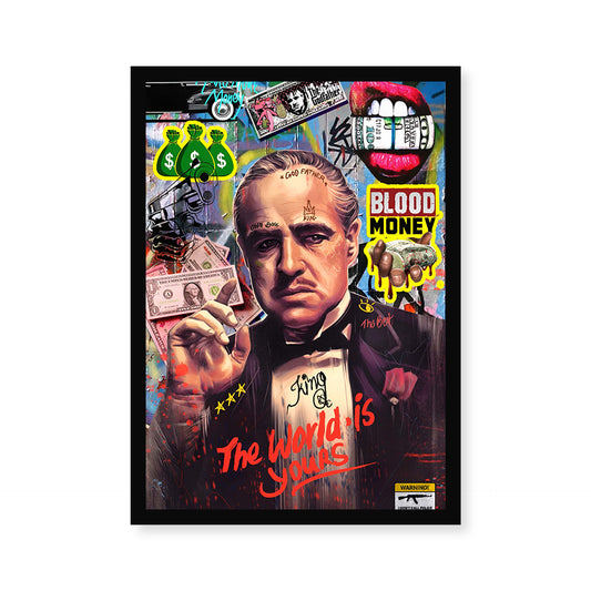 The Godfather A4 Wall Poster Framed