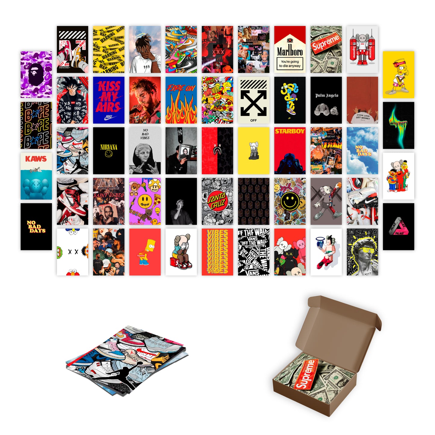 Hypebeast Wall Collage Kit Pack of 54 Posters