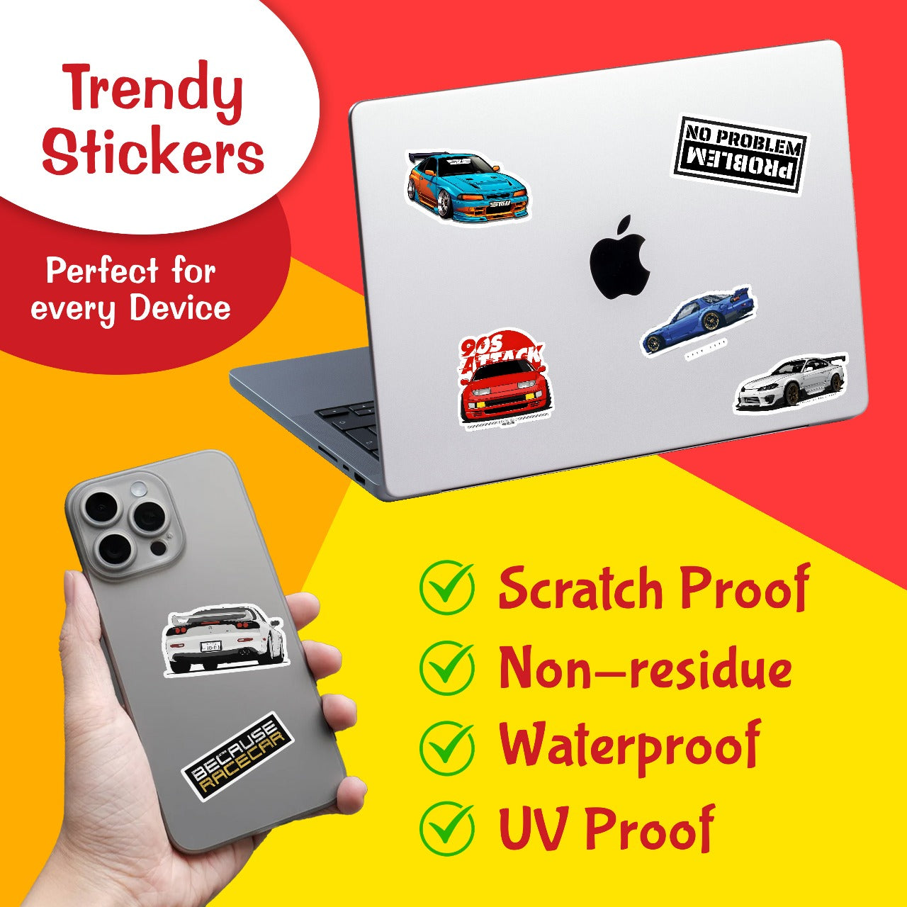 JDM Cars Vinyl Sticker Pack Of 57