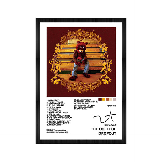 Kanye West The College Dropout Album Art Framed A4 Posters