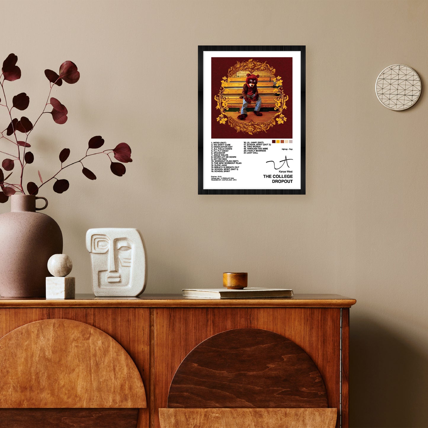 Kanye West The College Dropout Album Art Framed A4 Posters