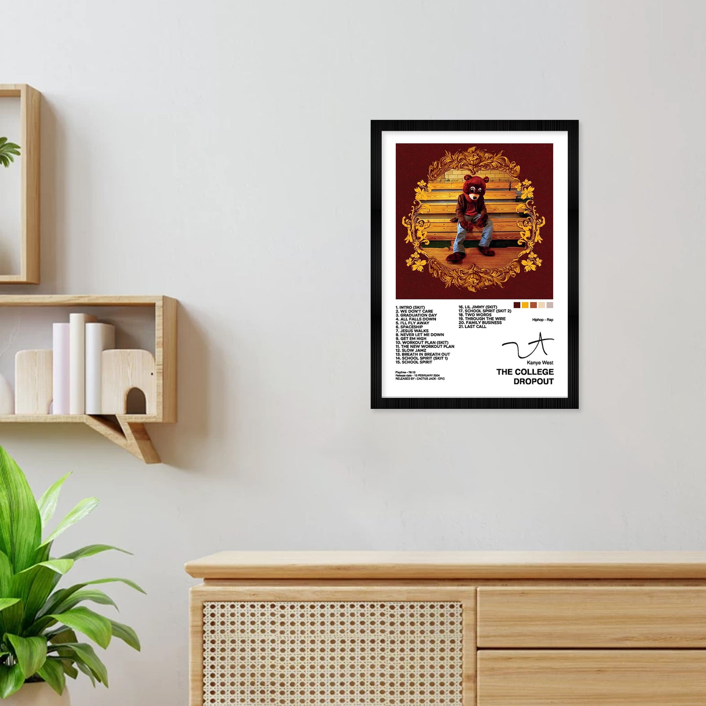 Kanye West The College Dropout Album Art Framed A4 Posters