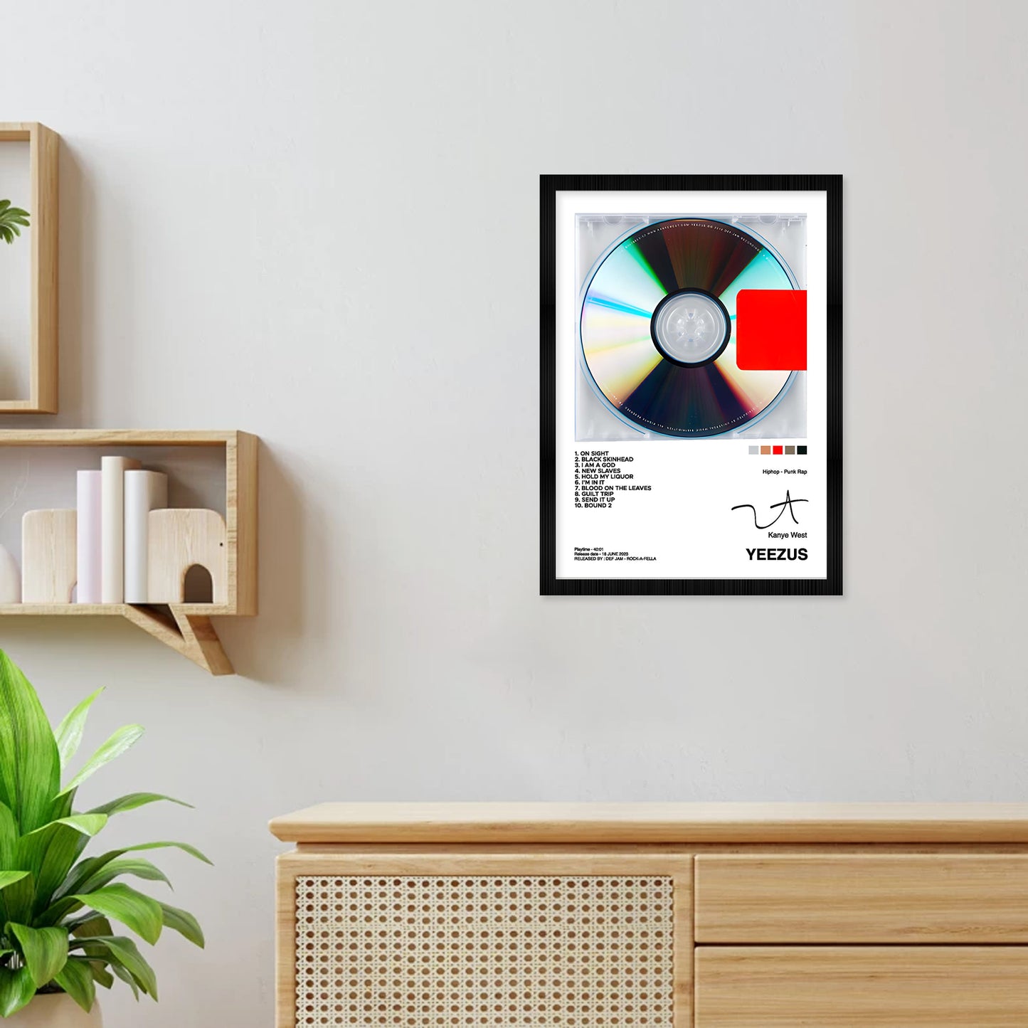 Kanye West Yeezus Album Art A4 Framed Posters