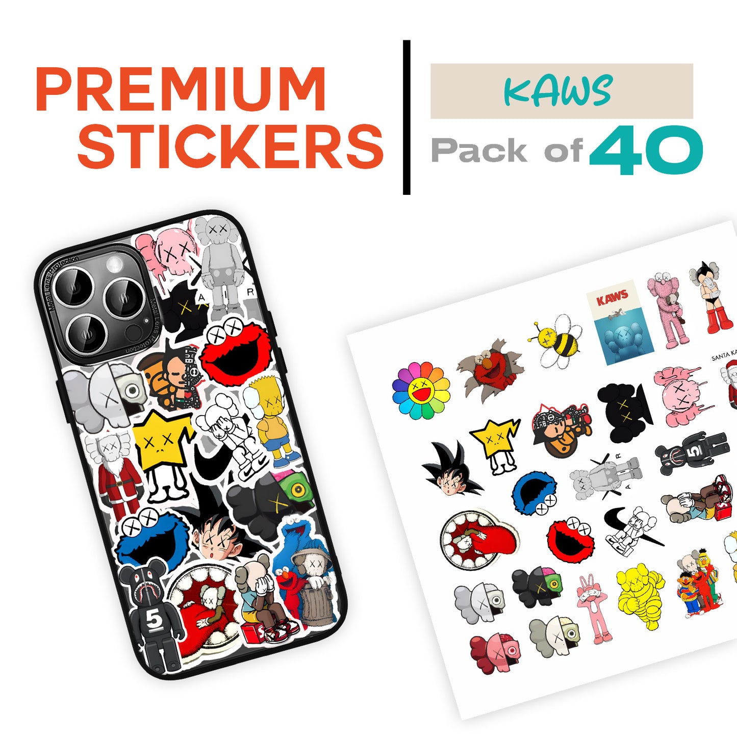 Siplean Kaws 4 Sticker Pack