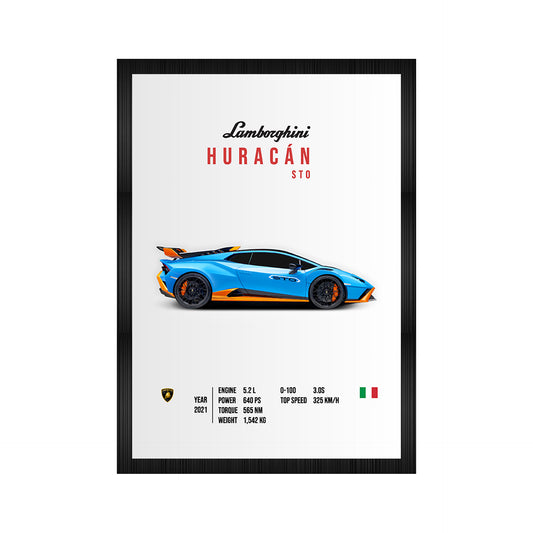 Lamborghini Huracan A4 Framed Posters