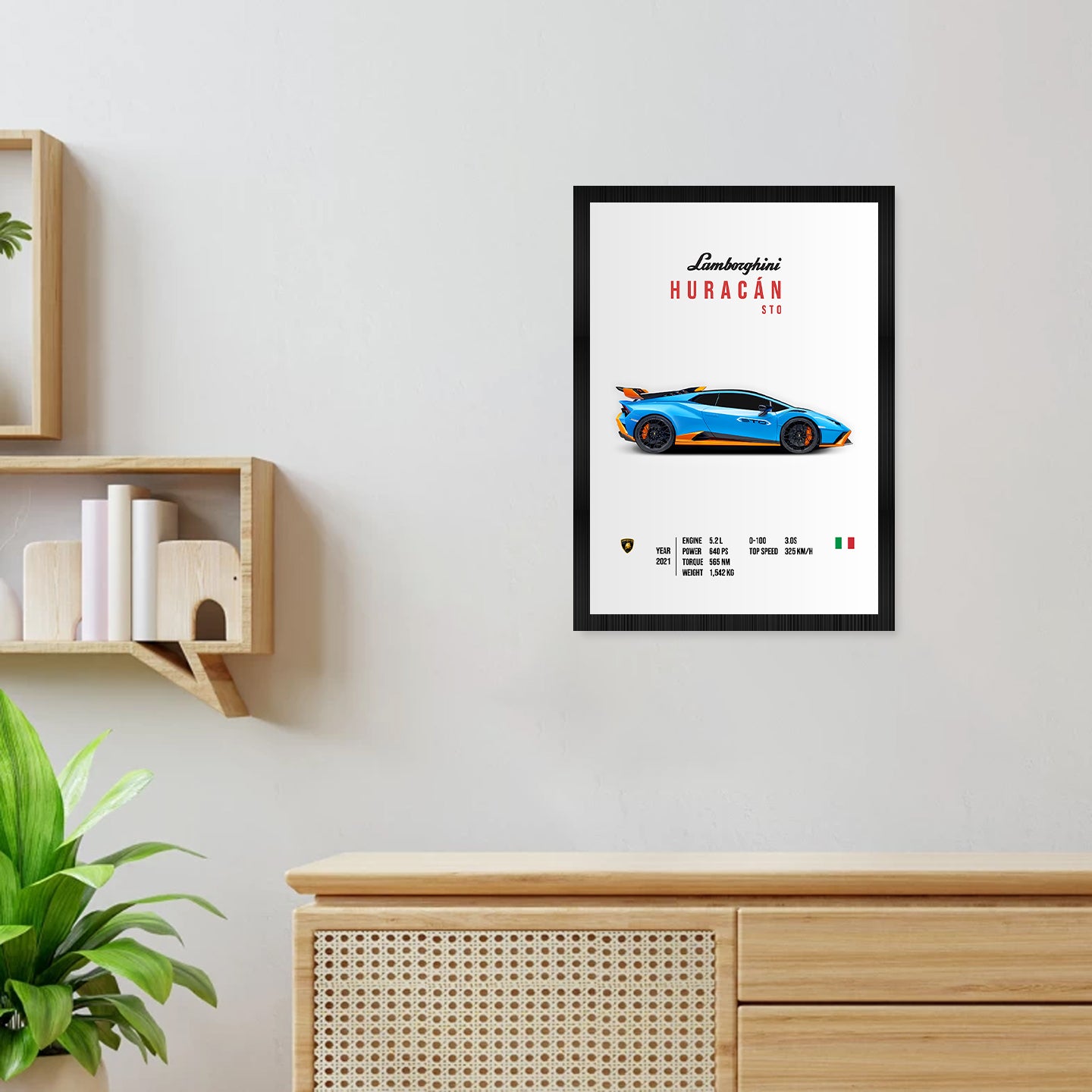 Lamborghini Huracan A4 Framed Posters