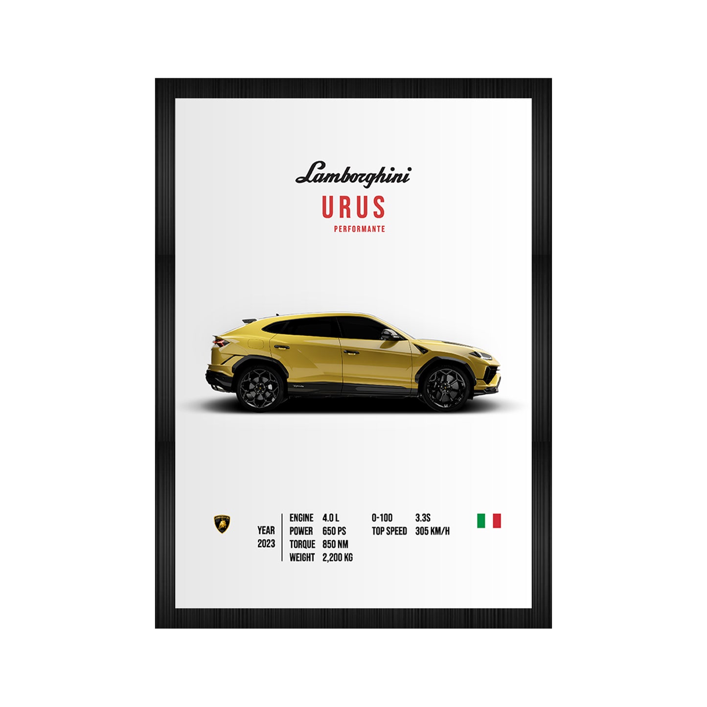 Lamborghini Urus Aesthetic A4 Framed Poster