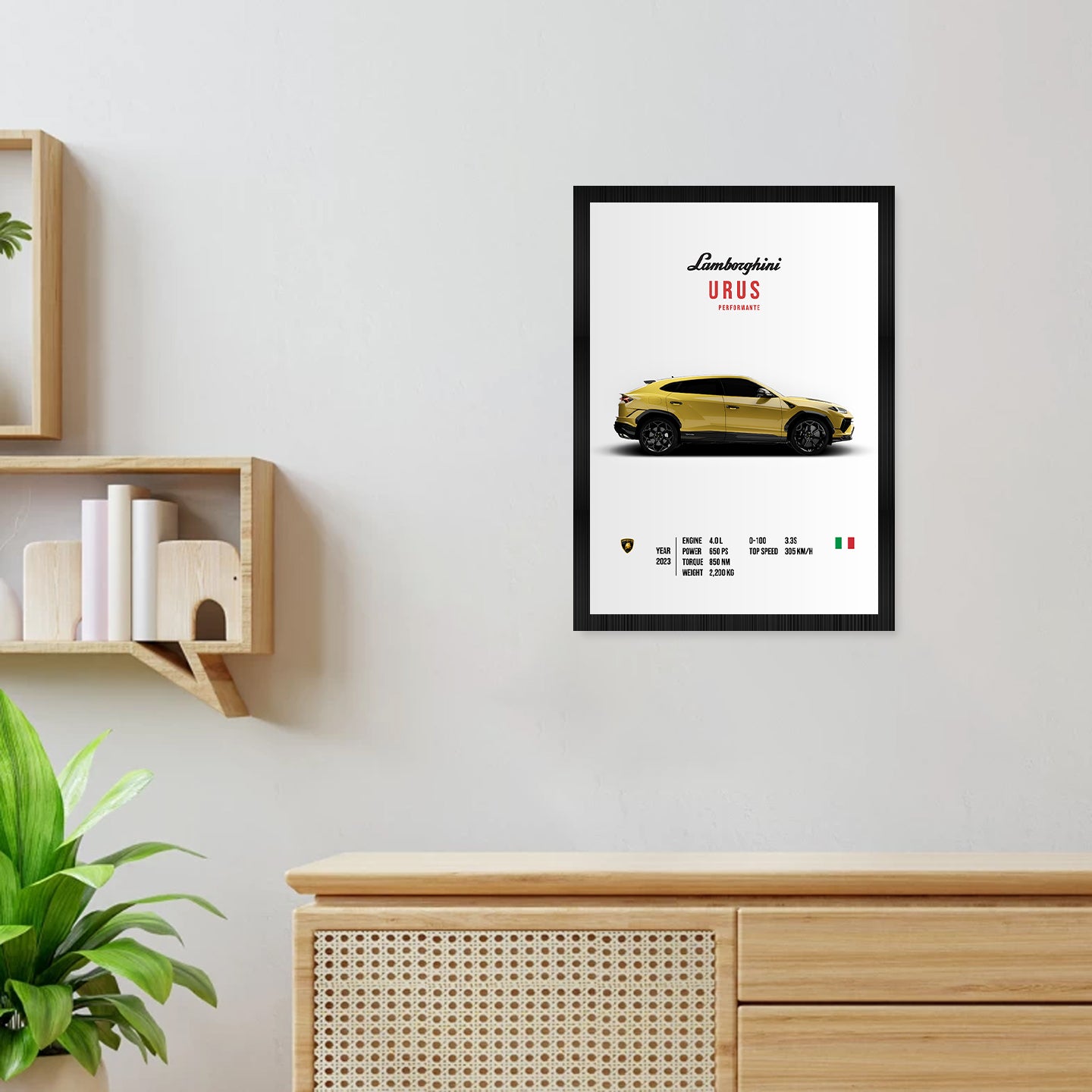 Lamborghini Urus Aesthetic A4 Framed Poster