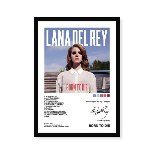 Lana Del Ray Born To Be Album Cover A4 Wall Poster Framed