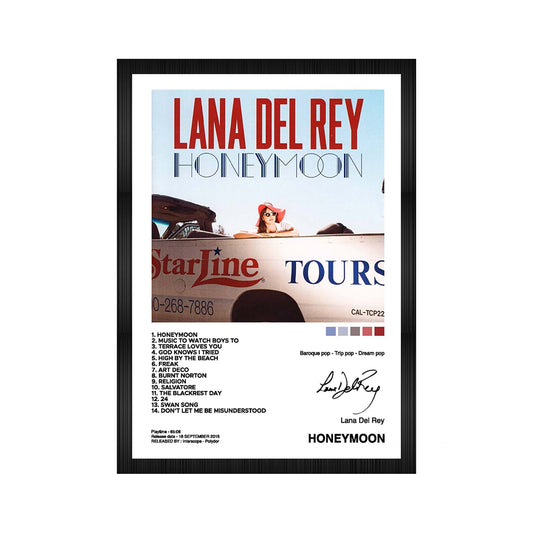 Lana Del Rey Honeymoon Album Art A4 Framed Posters