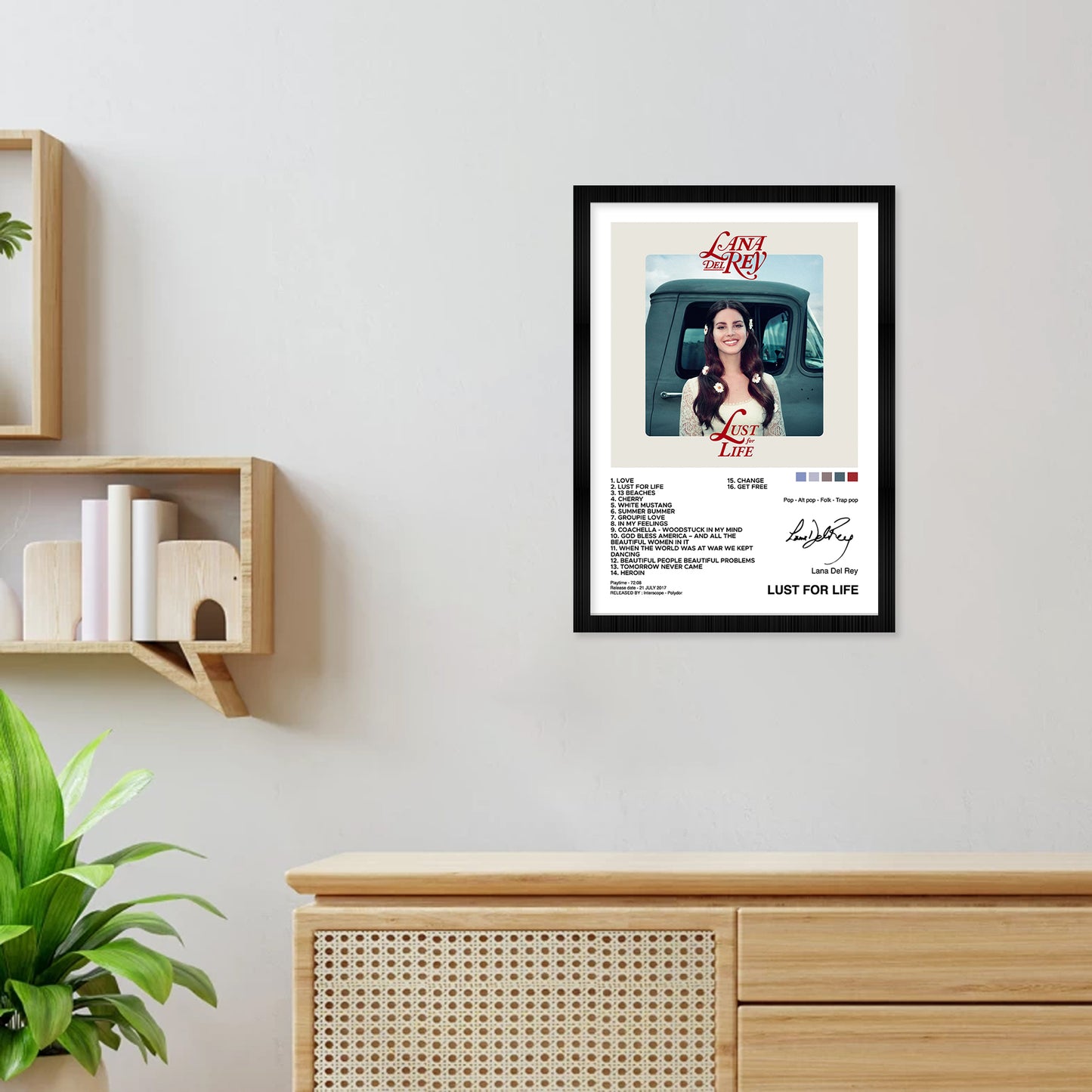 Lana Del Rey Lust For Life Album Art A4 Framed Posters