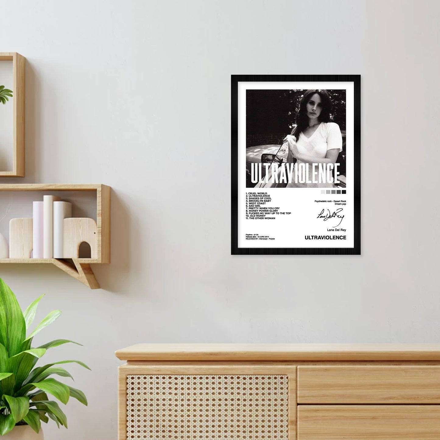 Lana Del Rey Ultraviolence Album Art A4 Framed Poster