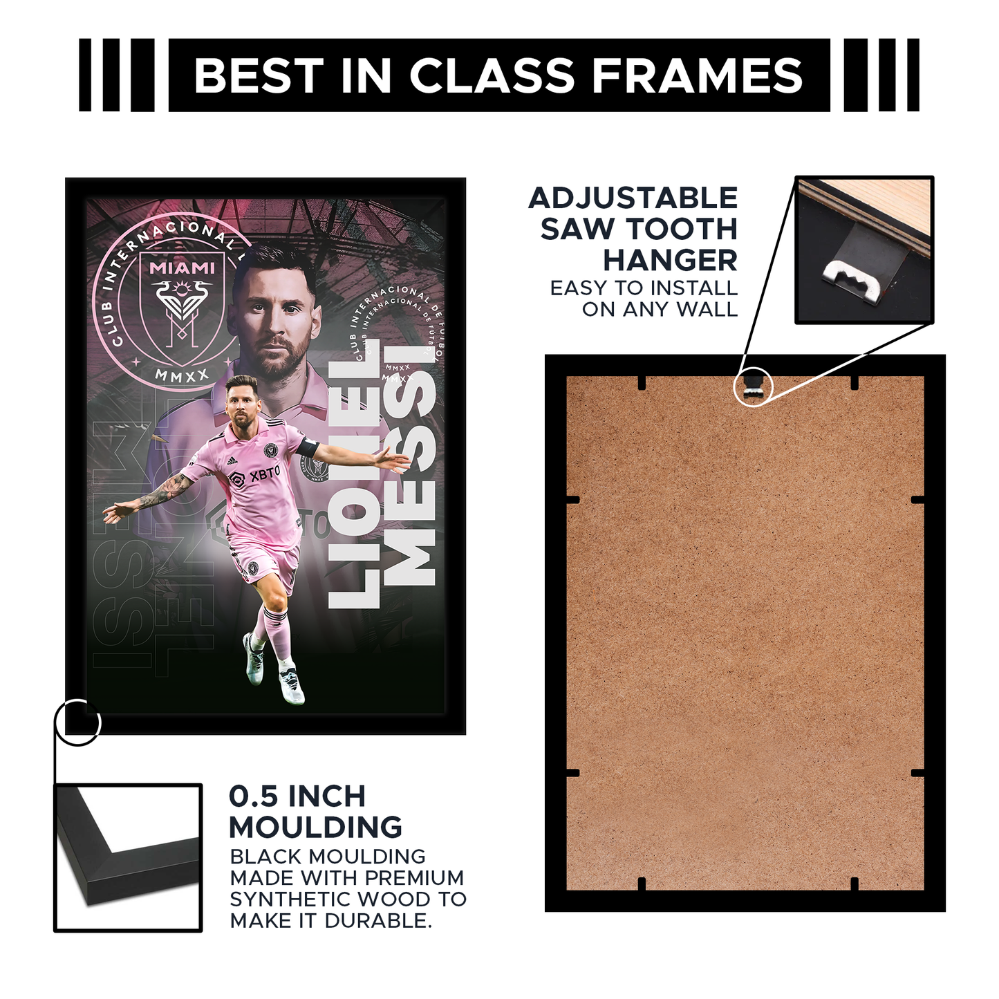 Lionel Messi 1 A4 Framed Poster