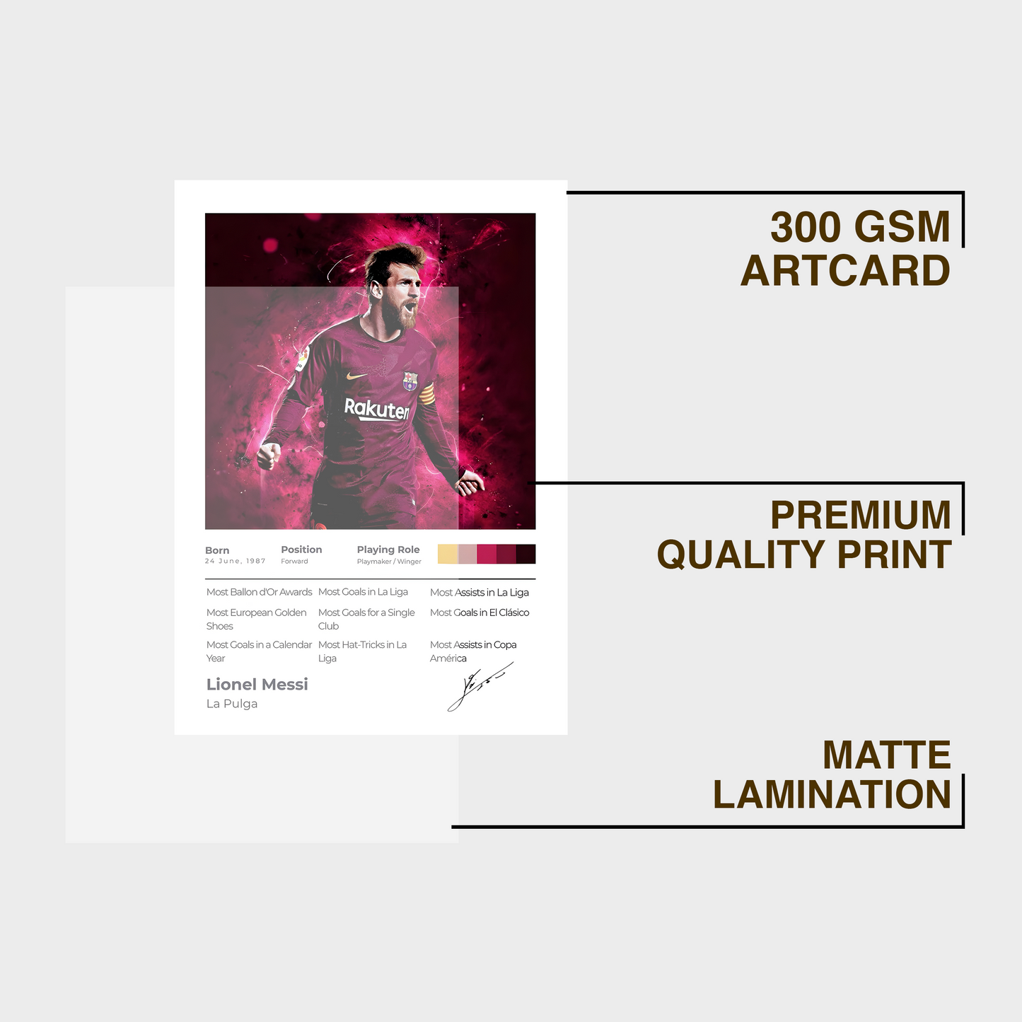 Lionel Messi 2 A4 Framed Poster