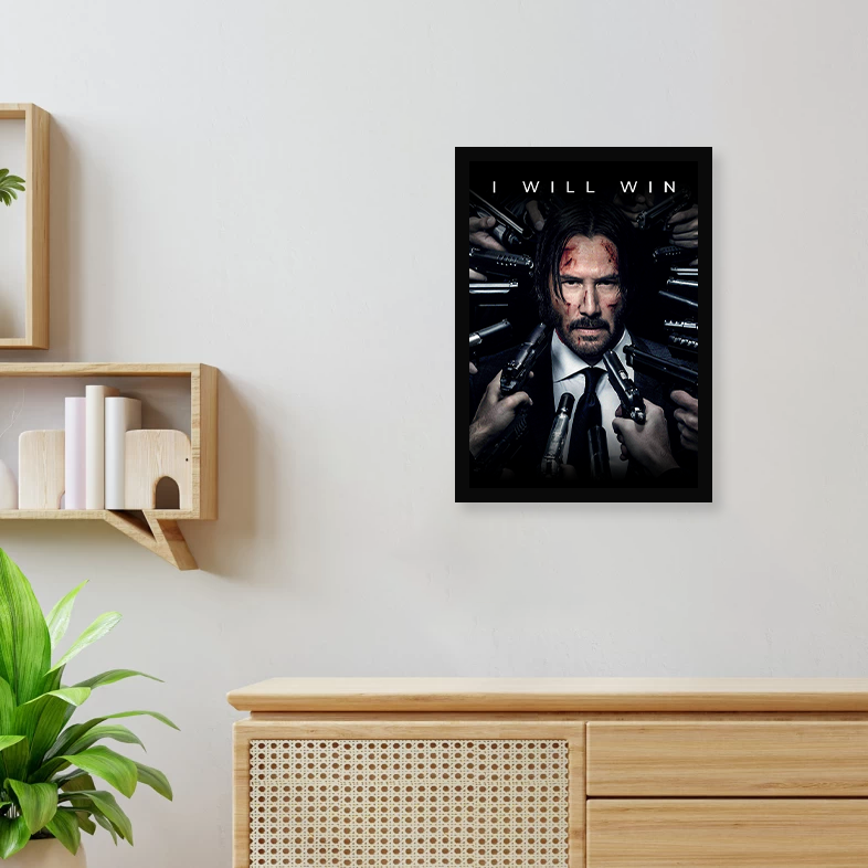Keanu Reeves Motivational A4 Framed Poster