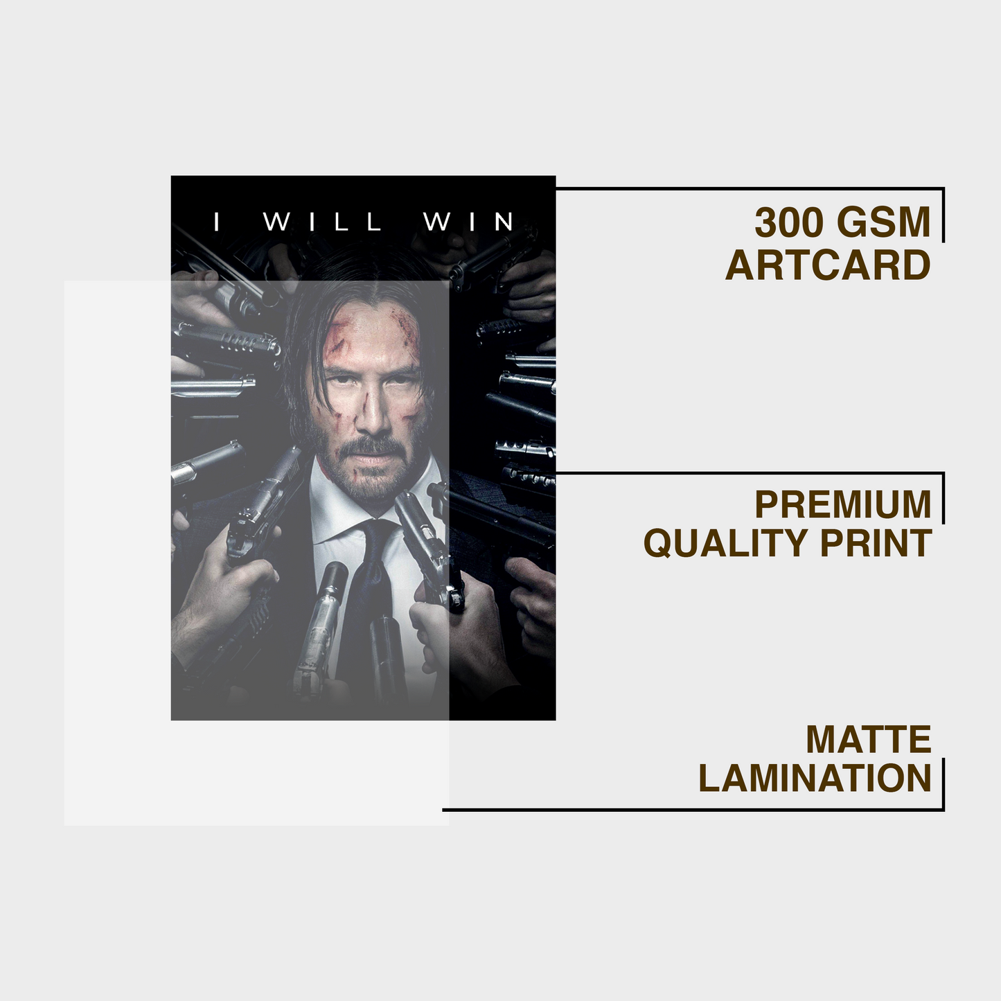 Keanu Reeves Motivational A4 Framed Poster