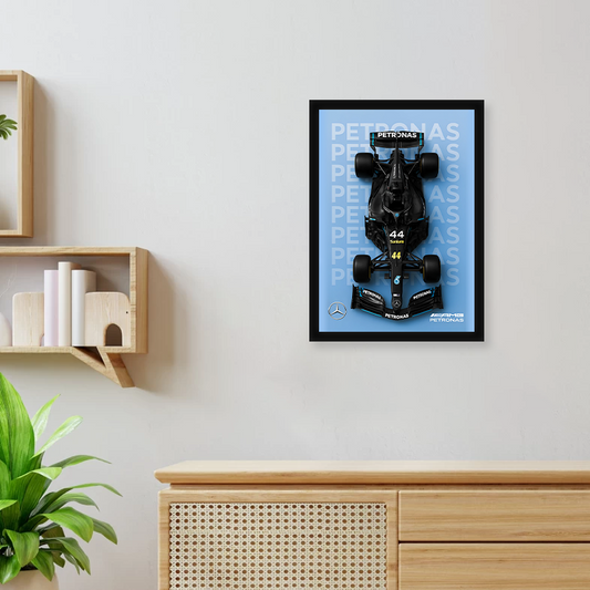 F1 Mercedes A4 Wall Poster Framed