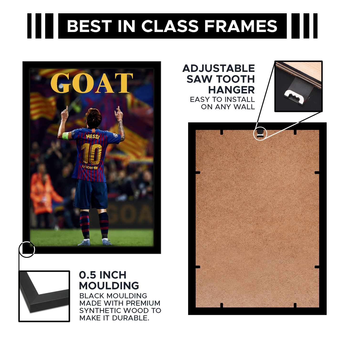 GOAT A4 Framed Poster