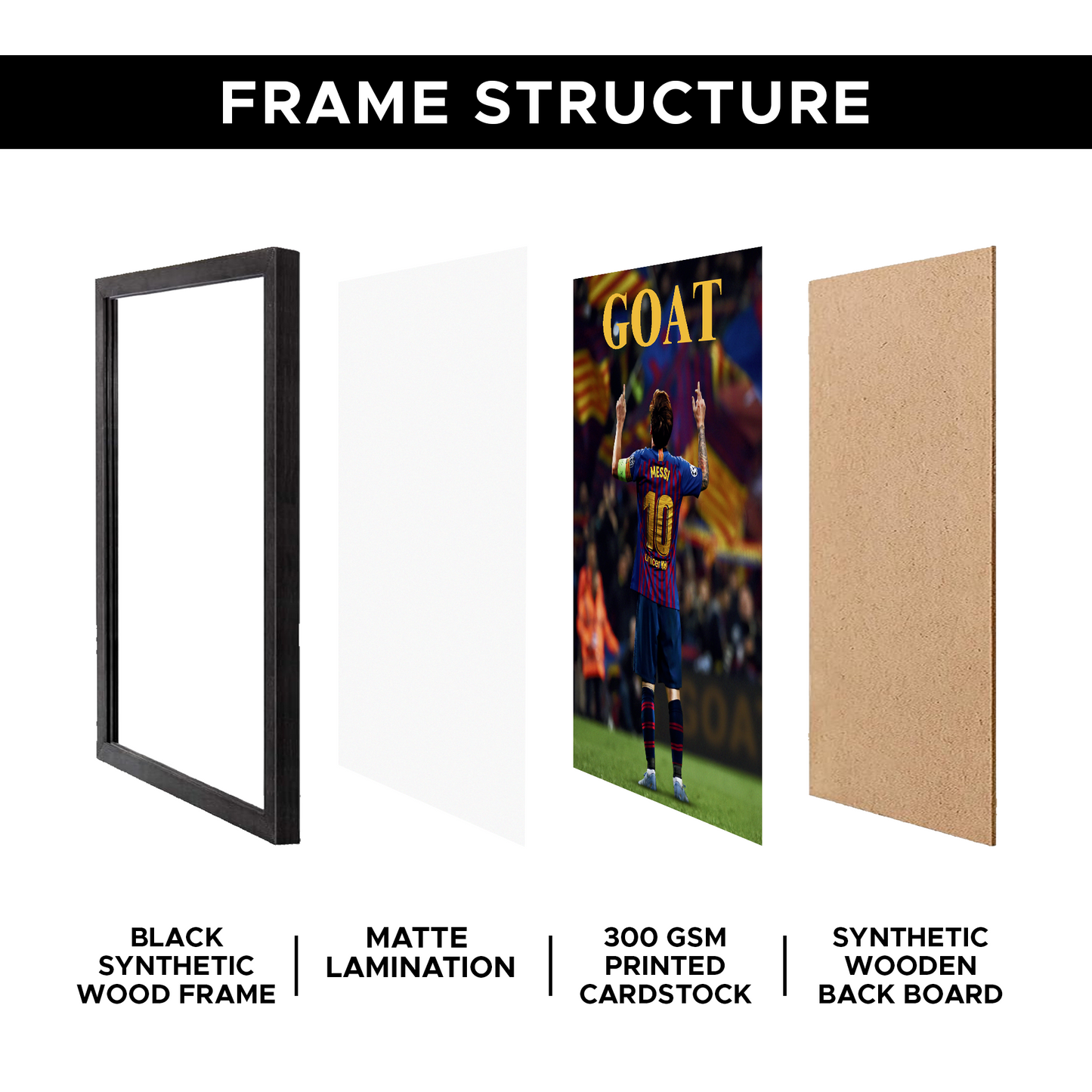 GOAT A4 Framed Poster