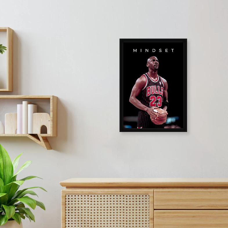 Michael Jordan Mindest Motivational A4 Framed Poster