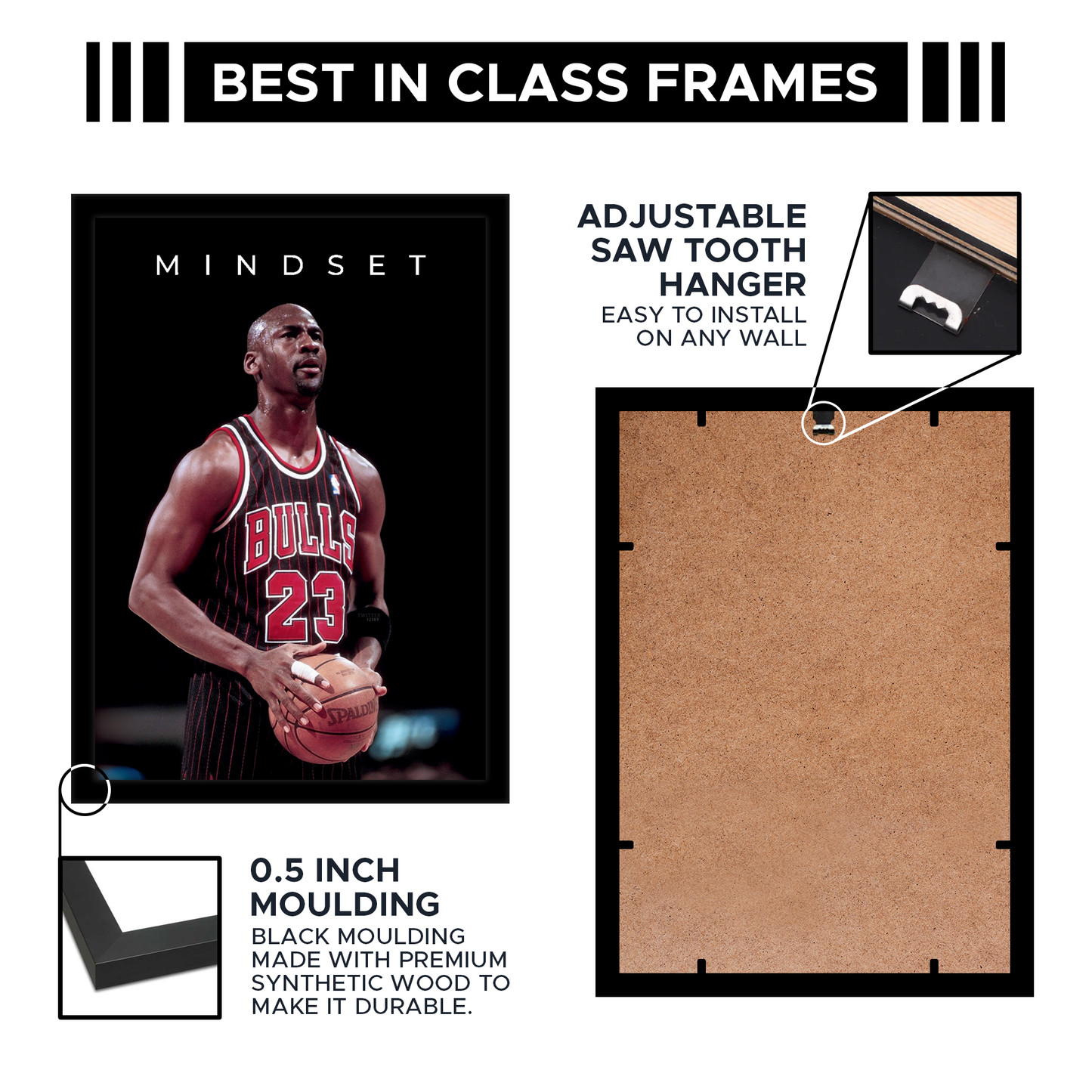 Michael Jordan Mindest Motivational A4 Framed Poster