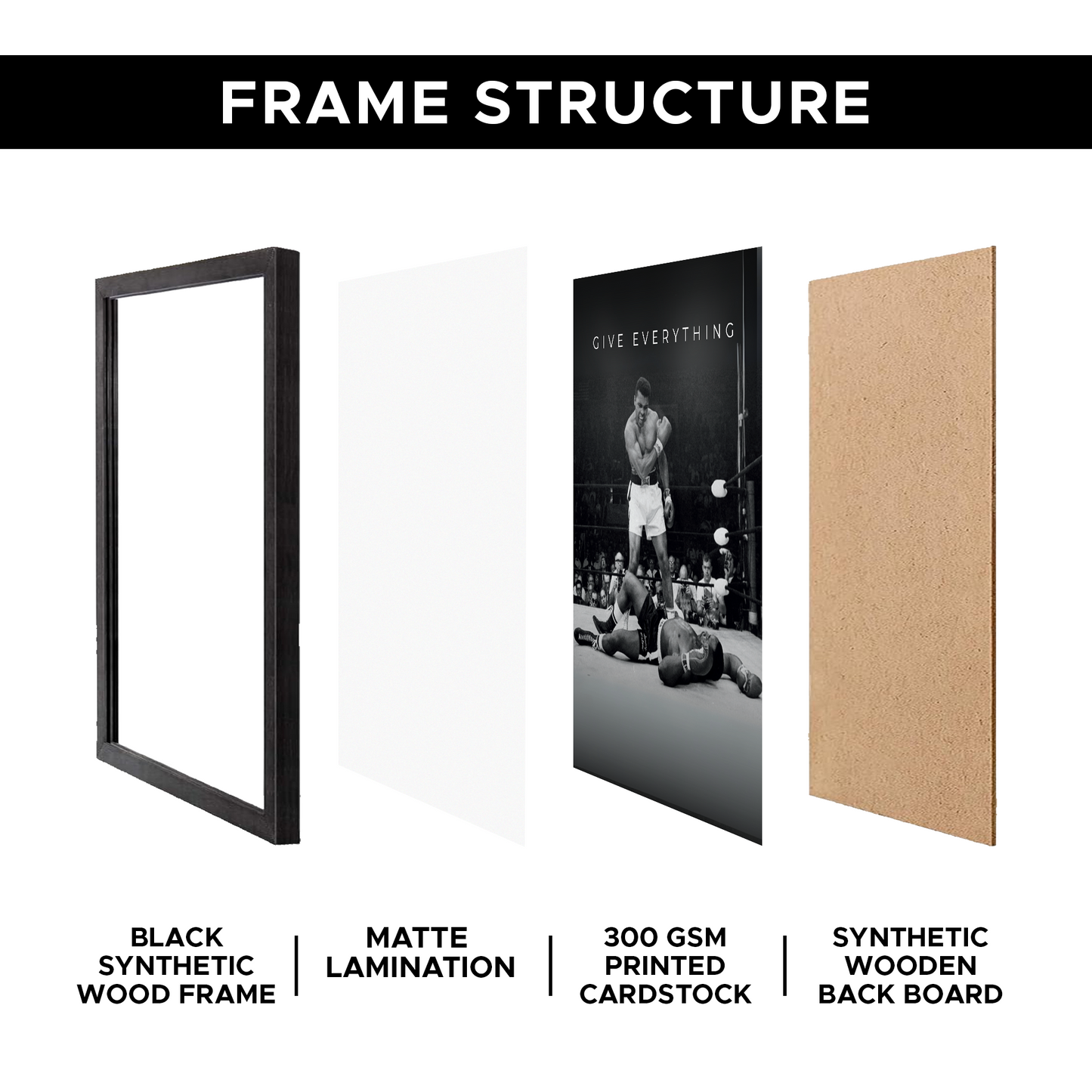 Give Everything A4 Framed Poster