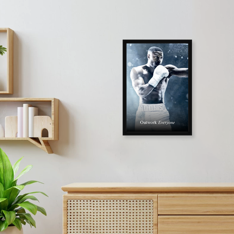 Outwork Everyone Motivational A4 Framed Poster