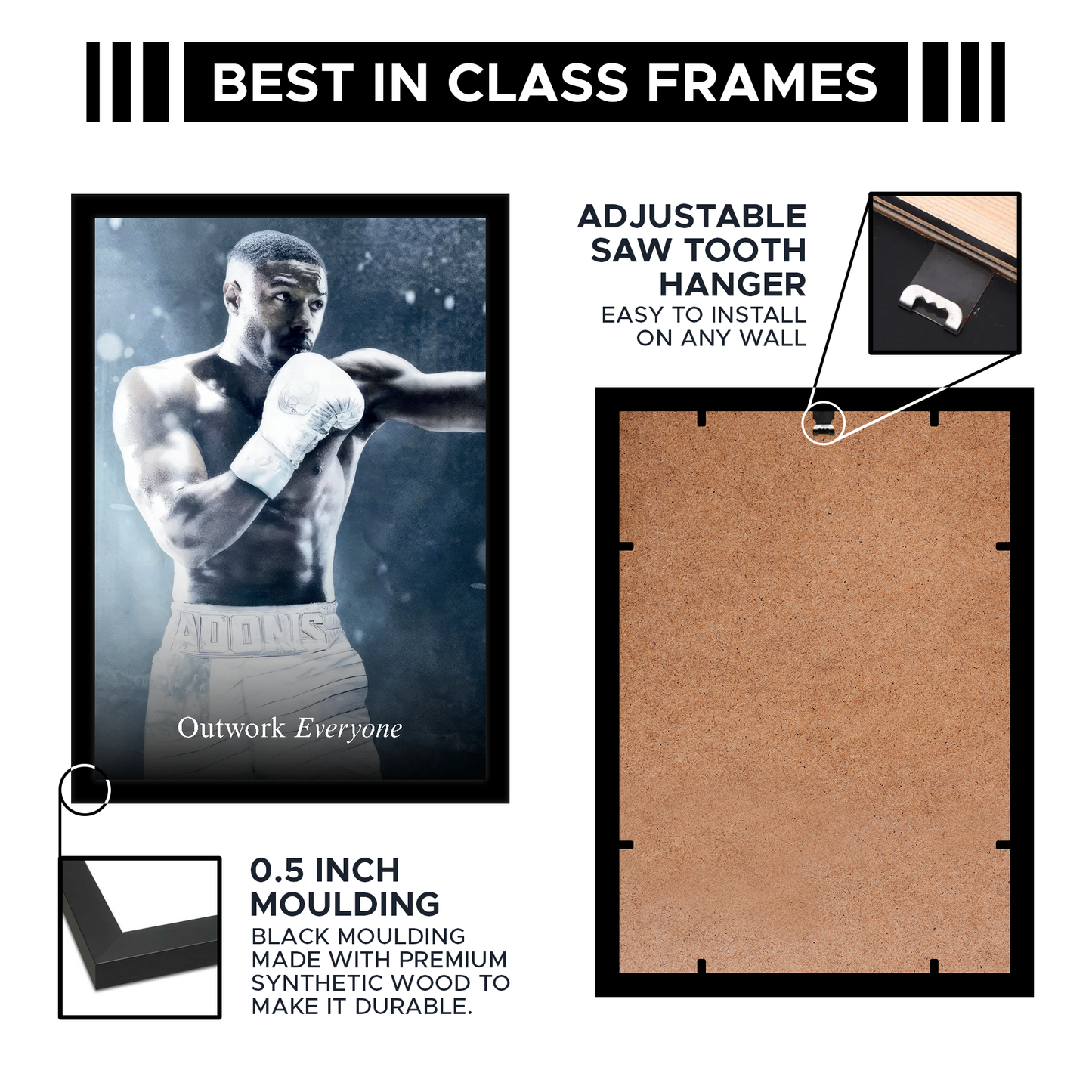 Outwork Everyone Motivational A4 Framed Poster