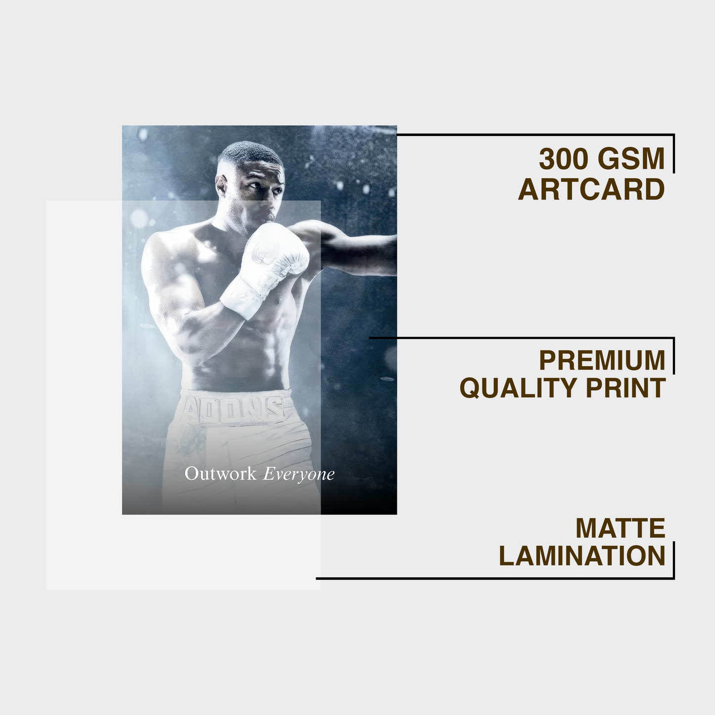 Outwork Everyone Motivational A4 Framed Poster