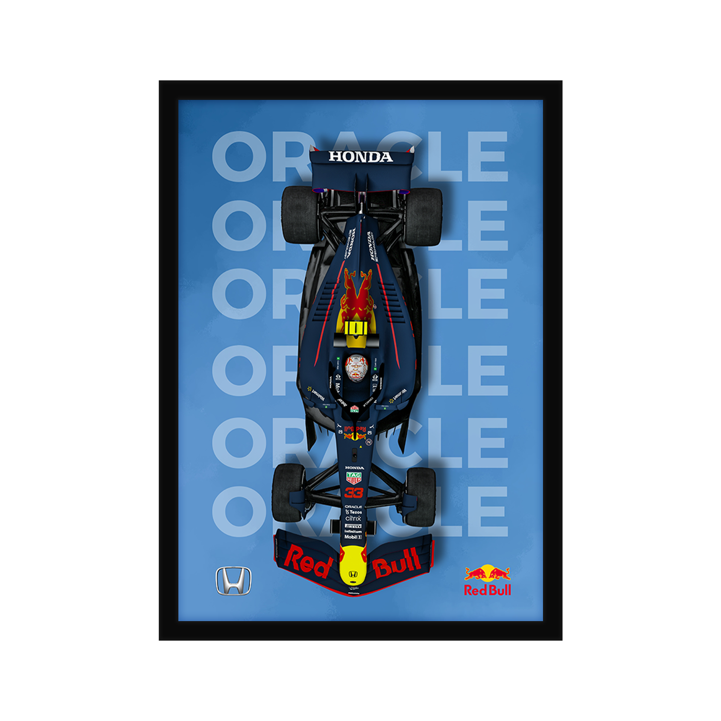 Redbull F1 A4 Wall Poster Framed