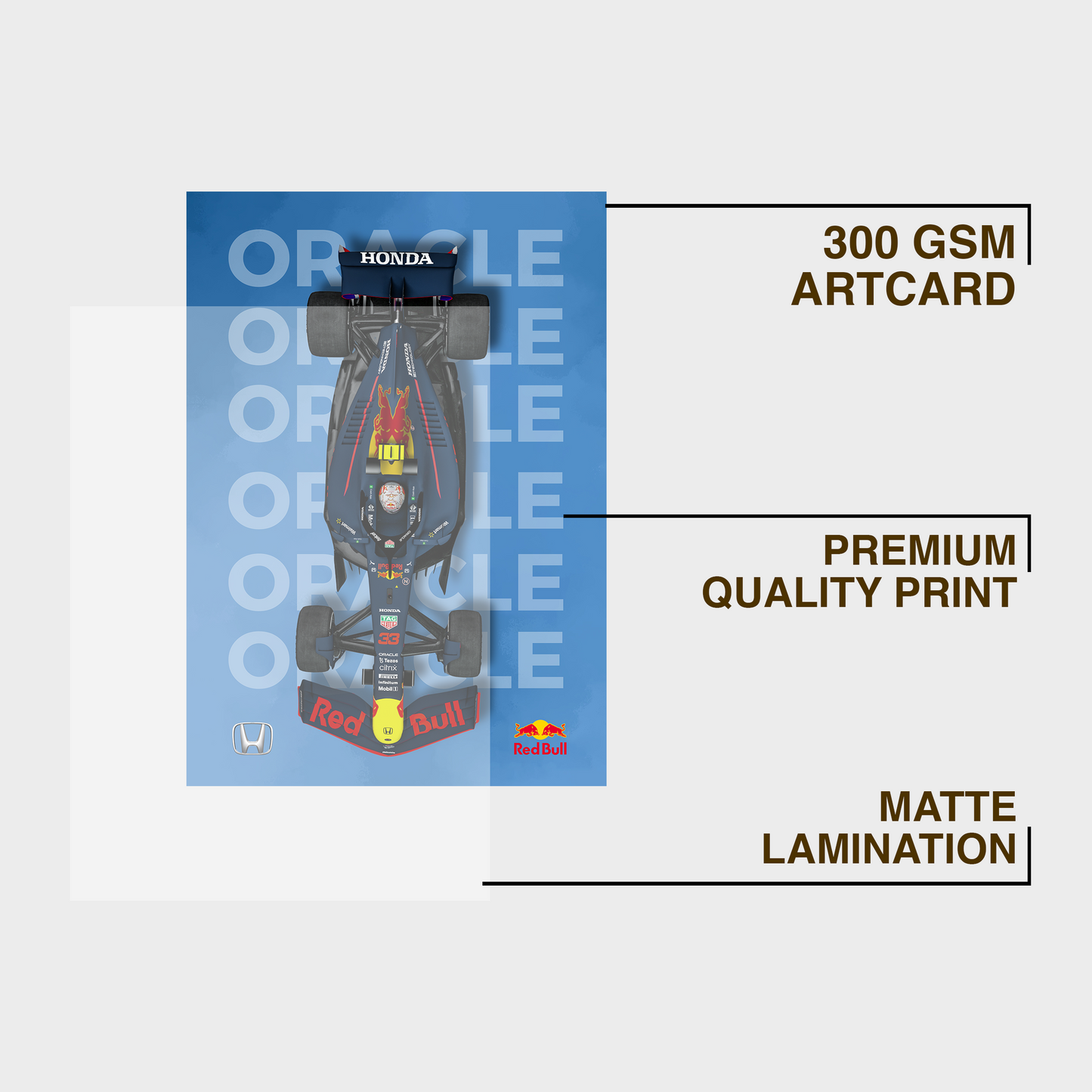 Redbull F1 A4 Wall Poster Framed