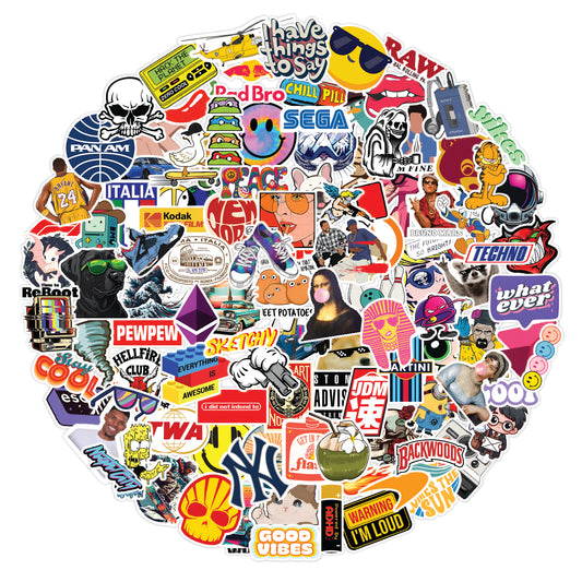 Random Aesthetic Laptop Vinyl Stickers Pack Of 250