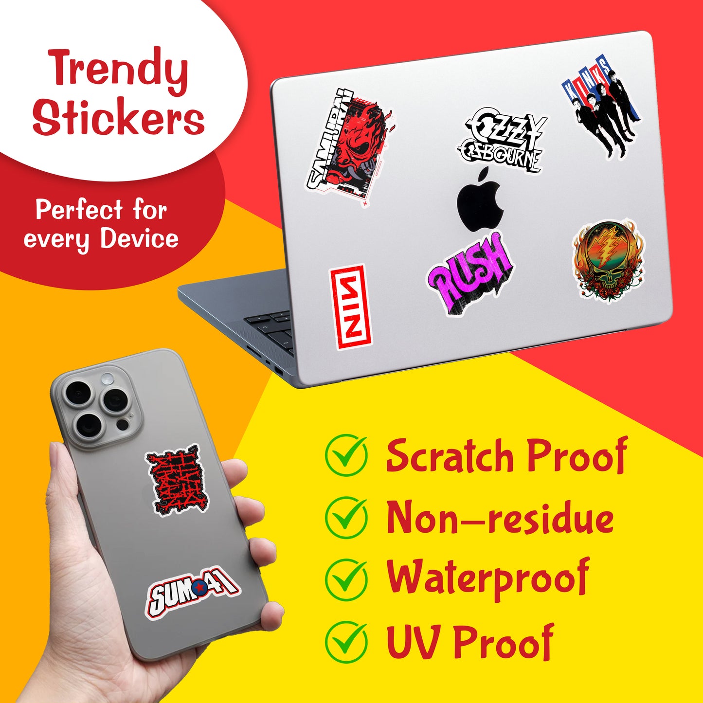 Rockband Cool Aestheic Vinyl Sticker 101