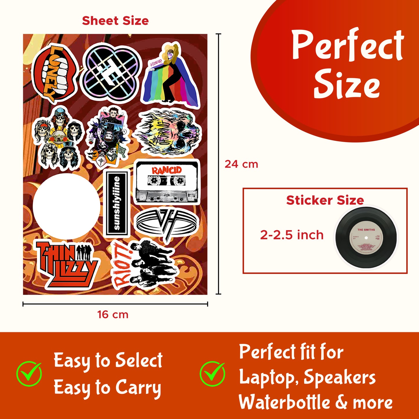 Rockband Cool Aestheic Vinyl Sticker 101