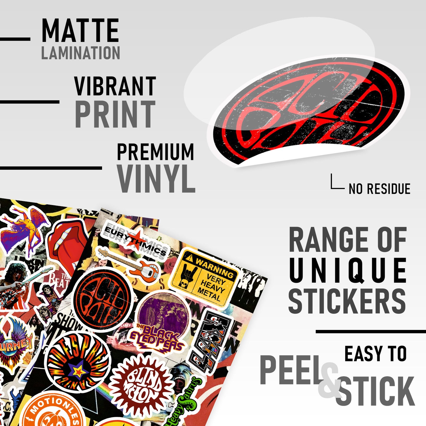 Rockband Cool Aestheic Vinyl Sticker 101