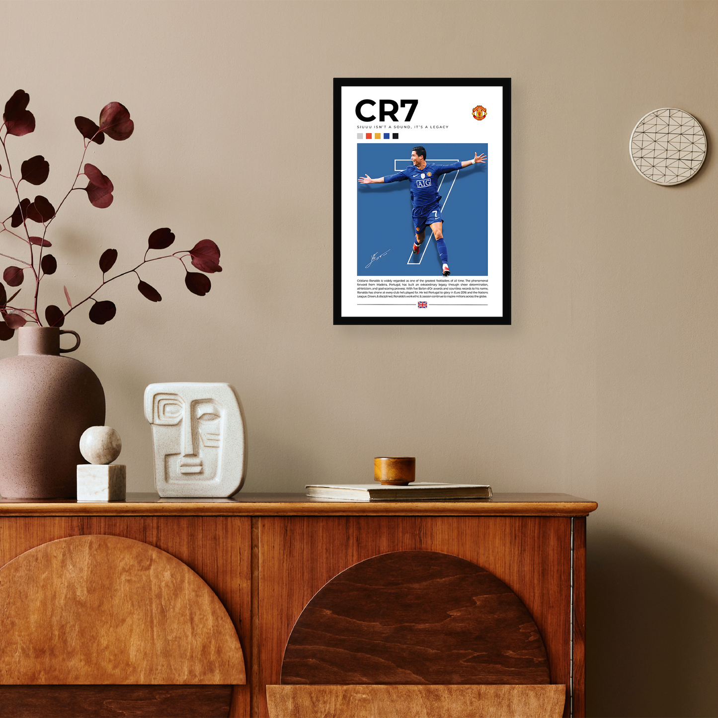 Cristiano Ronaldo A4 Framed Poster