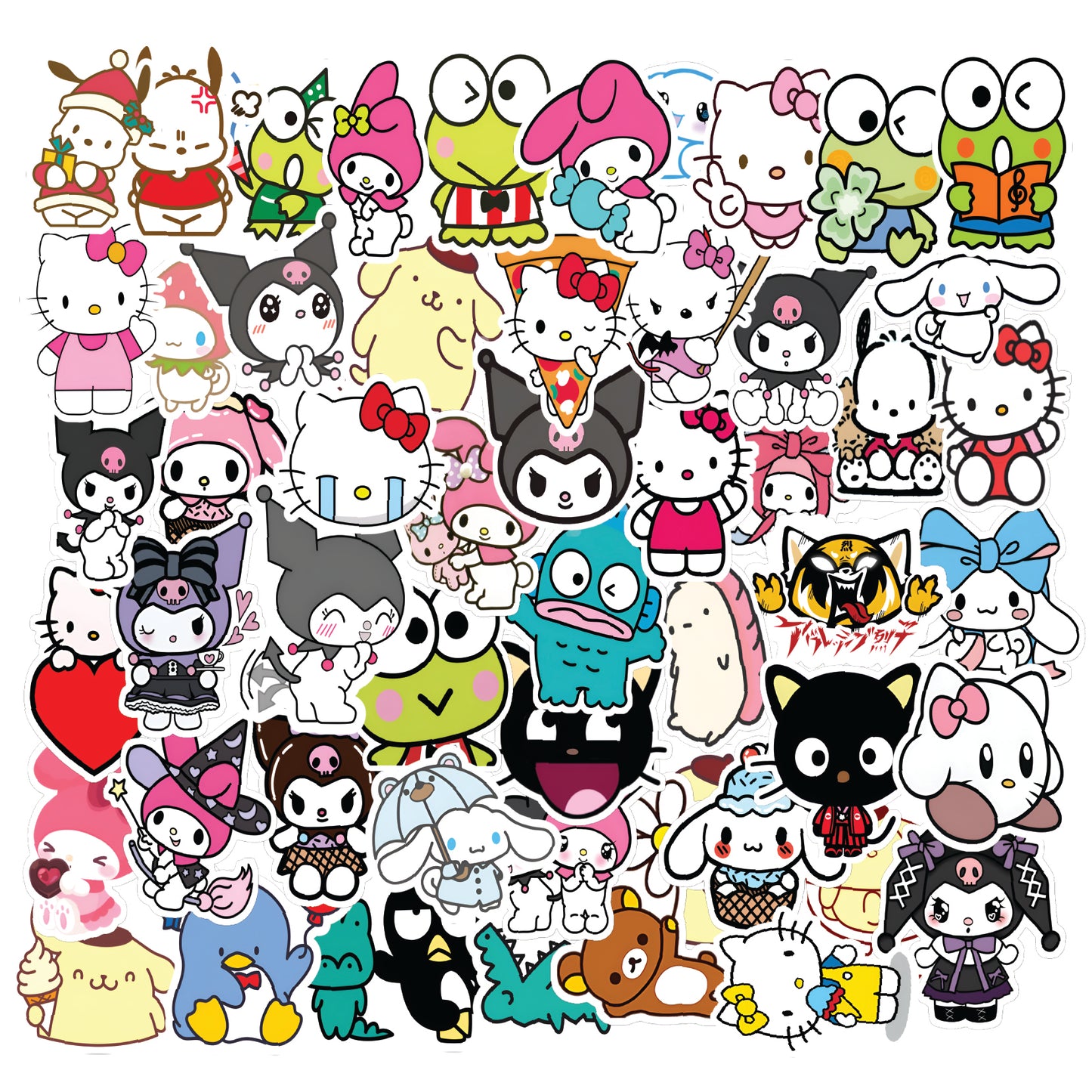 Sanrio Cute Kawaii Vinyl Stickers Pack Of 52