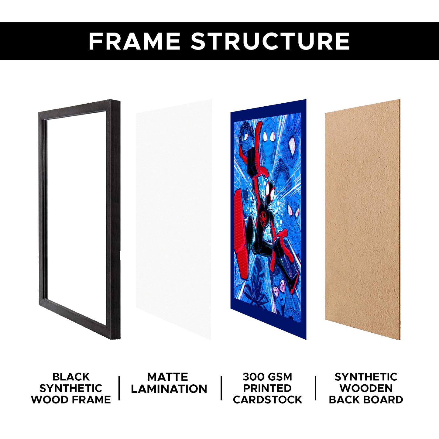 Spidy Superman A4 Framed Posters