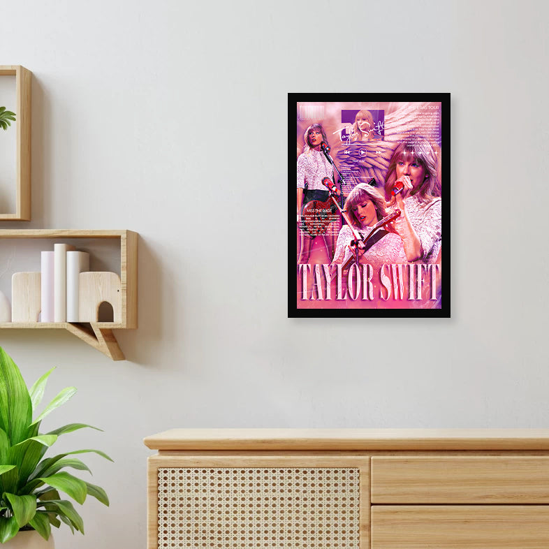 Taylor swift the eras tour frame hanging on white wall