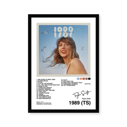 Taylor Swift 1989 Album Cover A4 Wall Poster Framed