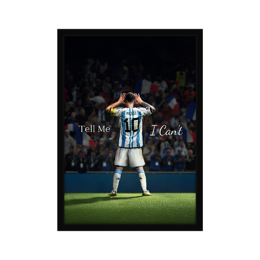 Messi Motivational A4 Wall Poster Framed