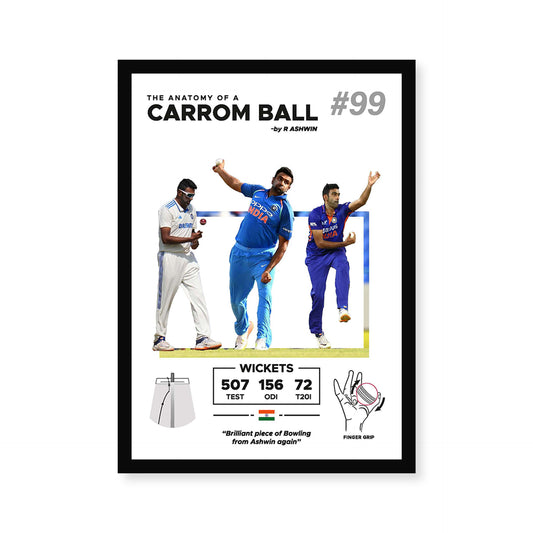 The Anatomy of Carrom Ball A4 Wall Poster Framed