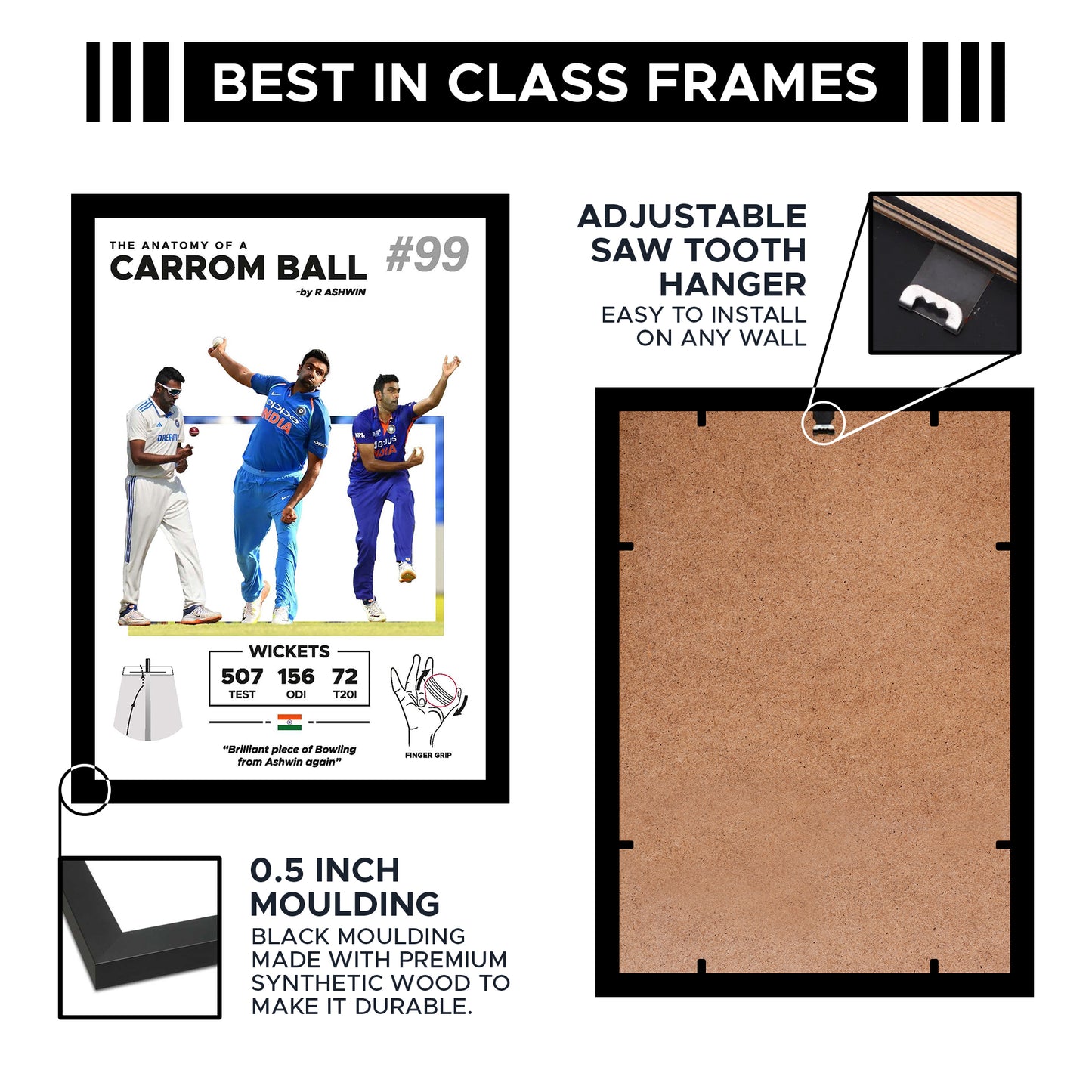 The Anatomy of Carrom Ball A4 Wall Poster Framed