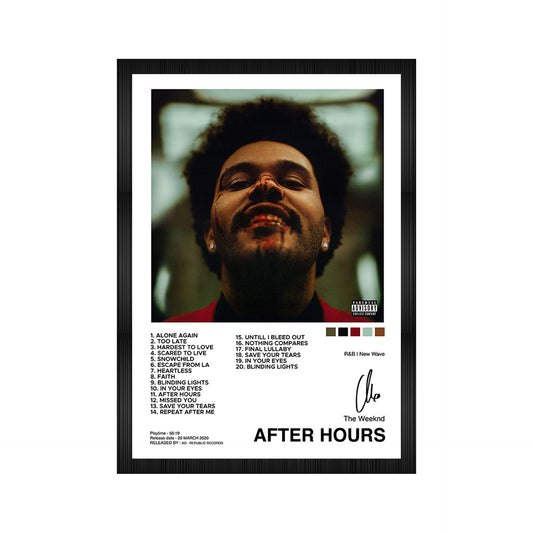 The Weeknd After Hours A4 Framed Posters