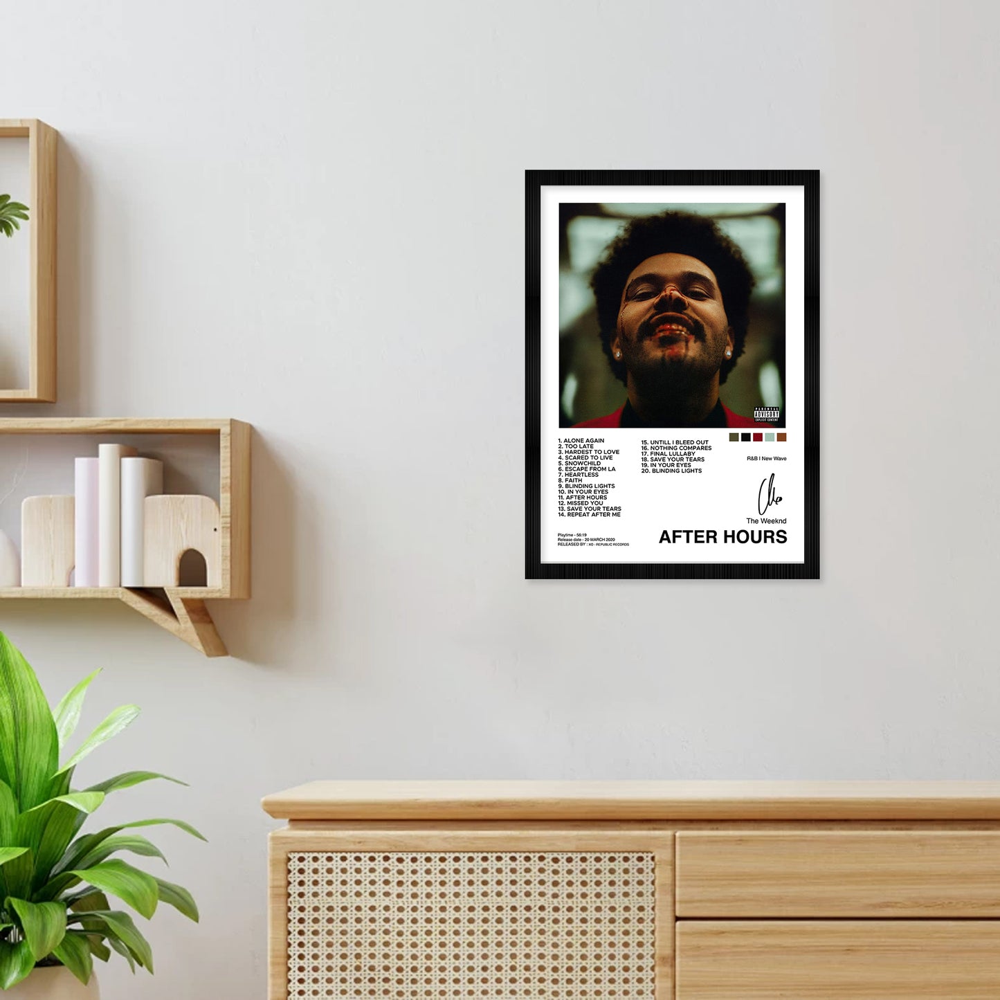 The Weeknd After Hours A4 Framed Posters