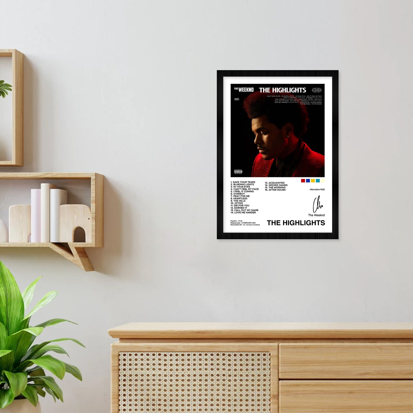 The Weeknd Highlights Album Art A4 Framed Poster