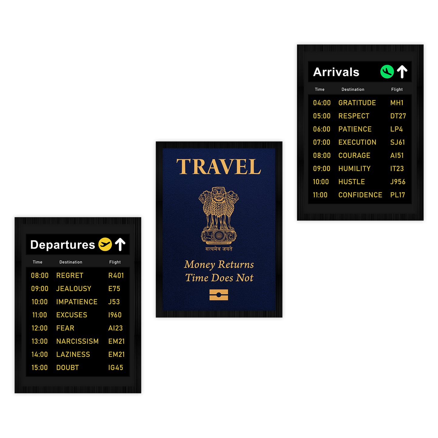Travel Pack of 3 Frames