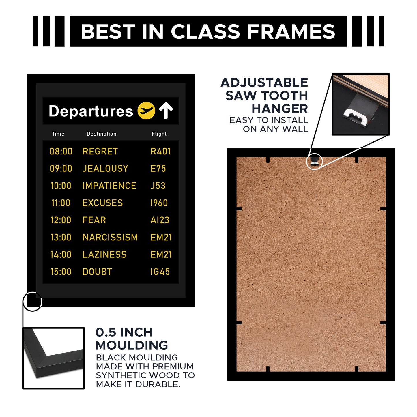 Travel Pack of 3 Frames