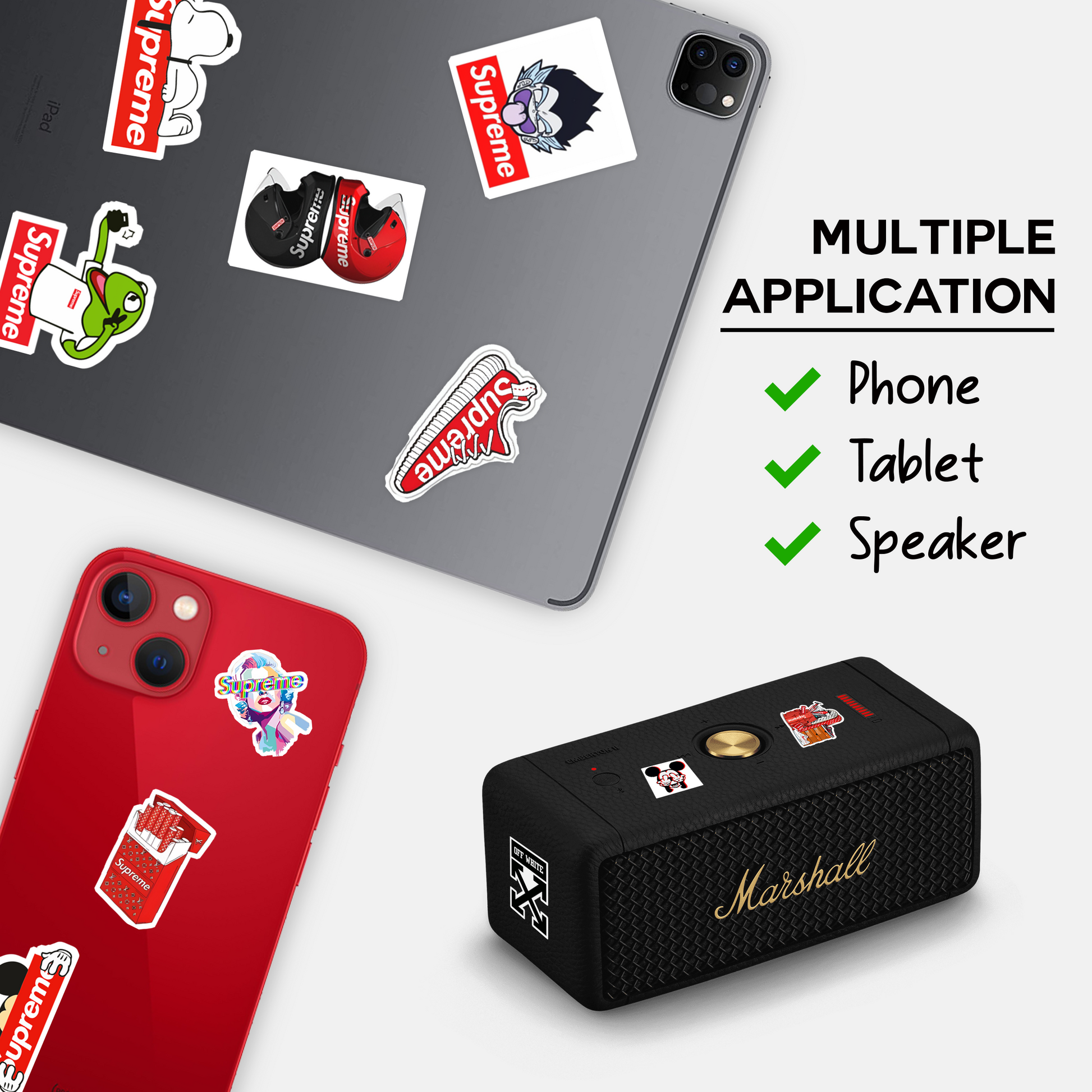 Supreme Mobile Sticker Pack Of 35 Stickerly