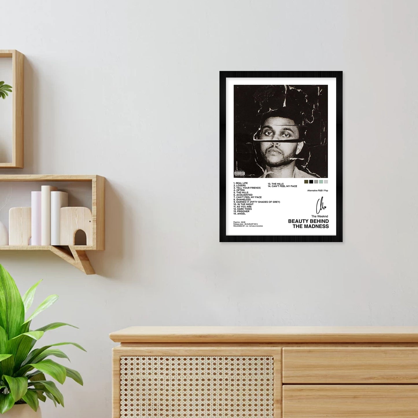 The Weeknd Beauty Behind The Madness Album Art A4 Framed Posters